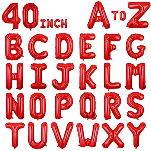 Helium-Luftballons, groß, 101,6 cm, roter Buchstabe C, aus Mylar-Folie, für Geburtstagsparty, Dekoration, Babyparty, 101,6 cm Helium-Luftballons, groß, 101,6 cm, roter Buchstabe C, aus Mylar-Folie, für Geburtstagsparty, Dekoration, Babyparty, 101,6 cm von Big Eye Owl