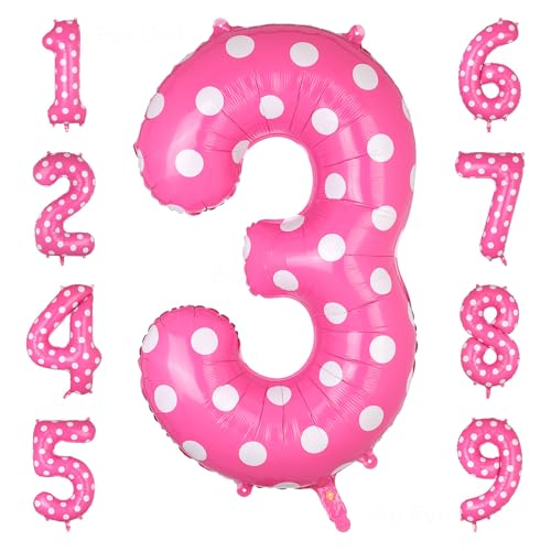 XXL Rosa Zahl 3 Luftballon GroßE Folie Mylar Helium Zahlen 3 Pink Folienballons Prinzessin Party Deko Kinder Geburtstags 100cm XXL Rosa Zahl 3 Luftballon GroßE Folie Mylar Helium Zahlen 3 Pink Folienballons Prinzessin Party Deko Kinder Geburtstags 100cm von Big Eye Owl