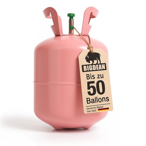 Ballongas – Helium Balloon Gas für bis zu 50 Luftballons – Helium Gasflasche XXL von BigDean