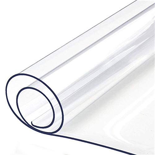 BigHala Transparente Kunststoff-Tischdeckenschutz, dick, abwischbar, PVC-Vinyl-Tischdecke, Möbelschutz, PVC-Schutzfolien, wasserdicht, für Esstisch, 71,1 x 91,4 cm von BigHala
