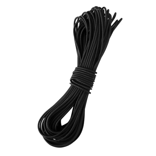 BigKego 20m x 3mm Gummikordel Schwarz Gummiband Rund Gummiseil Elastische Kordel Expanderseil Planenseil Spannseil für Zelt Rucksack Hutgummi Wäscheleinen Schnürsenkel BigKego 20m x 3mm Gummikordel Schwarz Gummiband Rund Gummiseil Elastische Kordel Expanderseil Planenseil Spannseil für Zelt Rucksack Hutgummi Wäscheleinen Schnürsenkel von BigKego