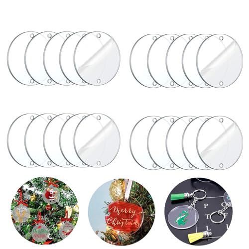 BigKing 20 Stück 15 cm Acrylplatte, runde, transparente Acrylplatte, 0,2 cm dicke, transparente runde Acryl-Rohlinge für Basteln, Dekorationen, Schilder, Weihnachts-Bilderrahmen, 38 cm, Acryl BigKing 20 Stück 15 cm Acrylplatte, runde, transparente Acrylplatte, 0,2 cm dicke, transparente runde Acryl-Rohlinge für Basteln, Dekorationen, Schilder, Weihnachts-Bilderrahmen, 38 cm, Acryl von BigKing