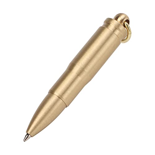 BigKing Kugelschreiber, Kugelschreiber Action Pen Pocket Messing Notfallstift mit Schlüsselanhänger für Outdoor-Camping-Reisen von BigKing