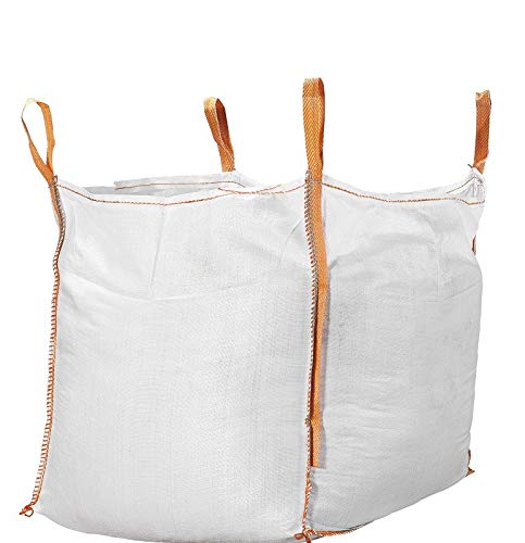 1t Big Bag 80x80x80cm | Big Bag oben offen |FIBC 1000kg Standard Hebeschlaufen | 5er-Pack… von Bigbagland