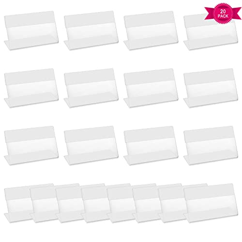 Bigxin 20 Stück Etikettenhalter Kunststoff, Preisschildhalter Tischnameschild klein Namenskarten Visitenkarten-Display für Büro Shop Einzelhandelsgeschäften(5x 8cm) Bigxin 20 Stück Etikettenhalter Kunststoff, Preisschildhalter Tischnameschild klein Namenskarten Visitenkarten-Display für Büro Shop Einzelhandelsgeschäften(5x 8cm) von Bigxin