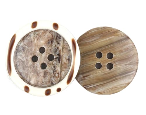 10 Stück Knöpfe aus Kunstharz (Farbe 1, 23 mm) von Bihahyj