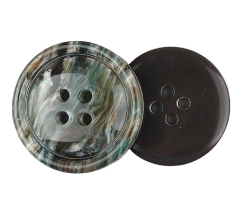 10 Stück Knöpfe aus Kunstharz (Farbe 8, 20 mm) von Bihahyj