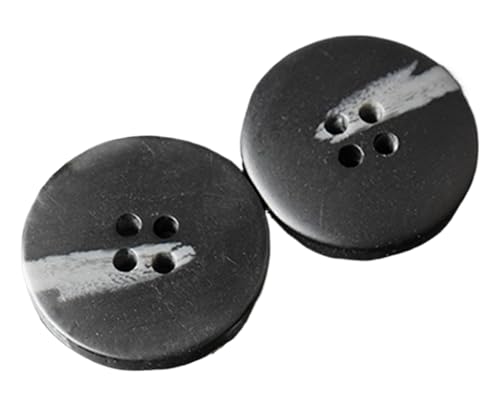 10 Stück Kunstharz-Nähknöpfe mit vier Löchern (Farbe 7, 30 mm) von Bihahyj