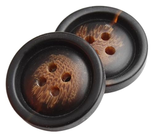 10 runde Knöpfe aus Kunstharz mit vier Löchern (Farbe 12, 21 mm) von Bihahyj
