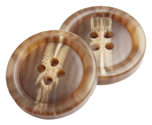 10 runde Knöpfe aus Kunstharz mit vier Löchern (Farbe 4, 25 mm) von Bihahyj