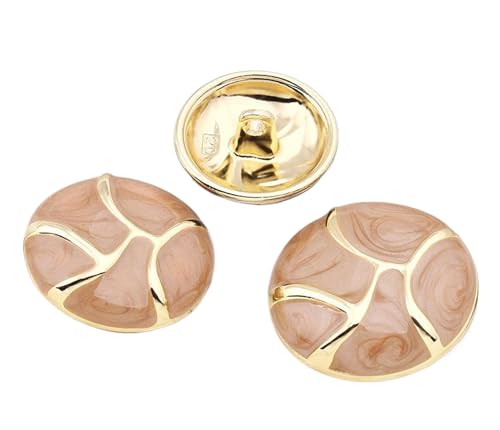 Dekorative Metallknöpfe für Oberbekleidung (Braun, 20 mm), 10 Stück von Bihahyj