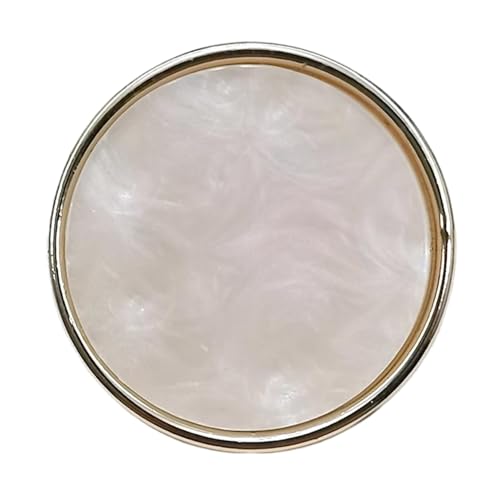 Elegante Harzknöpfe mit mattiertem Goldrand (Farbe 1, 34L-21,0 mm) von Bihahyj
