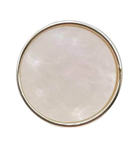 Elegante Harzknöpfe mit mattiertem Goldrand (Farbe 3, 28L-18,0 mm) von Bihahyj