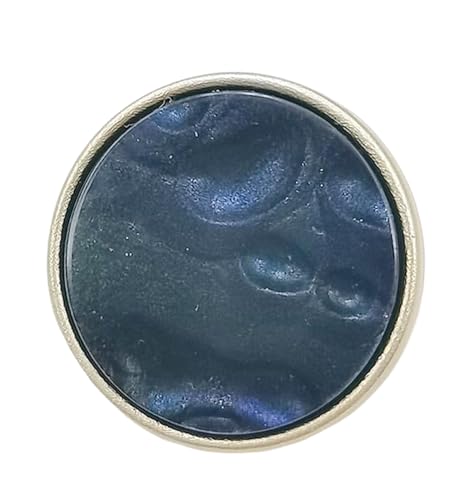 Elegante Harzknöpfe mit mattiertem Goldrand (Farbe 4, 34L-21,0 mm) von Bihahyj