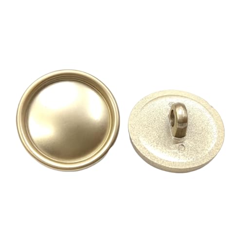 Goldfarbene runde Kunststoffknöpfe für Mäntel und Anzüge (Farbe 1, 28L-17,5 mm) von Bihahyj