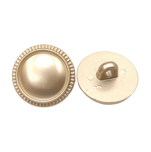 Goldfarbene runde Kunststoffknöpfe für Mäntel und Anzüge (Farbe 2, 28L-17,5 mm) von Bihahyj