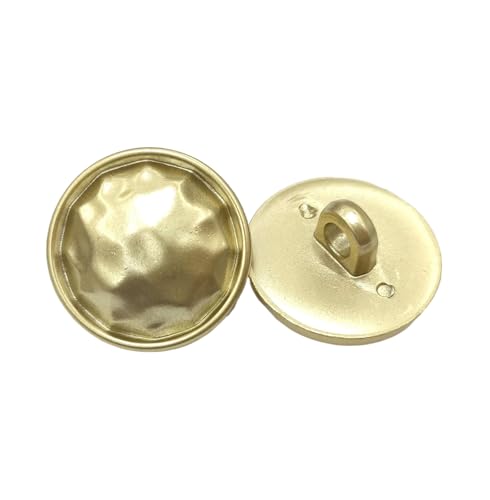 Goldfarbene runde Kunststoffknöpfe für Mäntel und Anzüge (Farbe 3, 36L-22,5 mm) von Bihahyj
