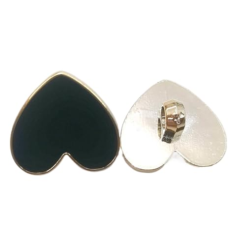 Herzförmige Kunststoffknöpfe für Bekleidung (Farbe 1, 34L-21,0 mm) von Bihahyj