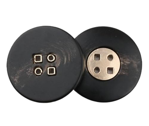 Knöpfe aus Kunstharz, gemustert, Schwarz, 28 mm, 10 Stück Knöpfe aus Kunstharz, gemustert, Schwarz, 28 mm, 10 Stück von Bihahyj
