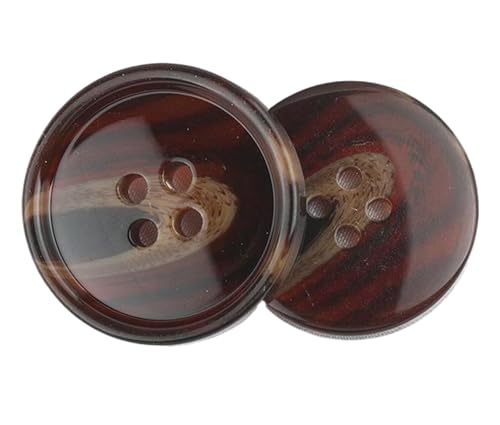 Knöpfe aus Kunstharz mit vier Löchern für verschiedene Kleidung, 15 mm - 30 mm (Farbe 1, 20 mm), 10 Stück von Bihahyj