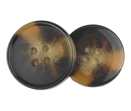 Knöpfe aus Kunstharz mit vier Löchern für verschiedene Kleidung, 15 mm - 30 mm (Farbe 2, 15 mm), 10 Stück von Bihahyj