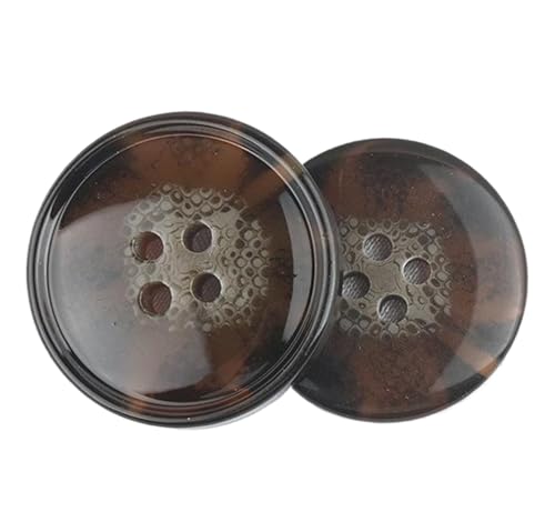 Knöpfe aus Kunstharz mit vier Löchern für verschiedene Kleidung, 15 mm - 30 mm (Farbe 5, 23 mm), 10 Stück von Bihahyj