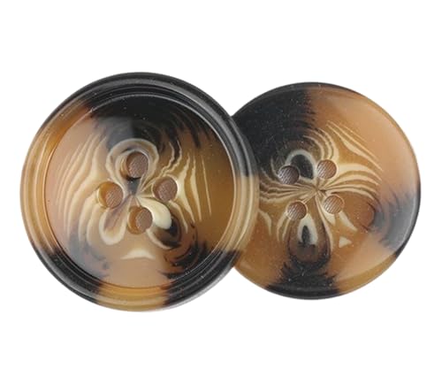 Knöpfe aus Kunstharz mit vier Löchern für verschiedene Kleidung, 15 mm - 30 mm (Farbe 6, 23 mm), 10 Stück von Bihahyj