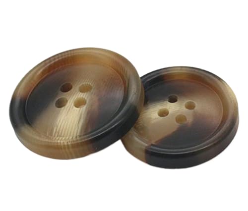 Knöpfe mit Blumenmuster, Kunstharz, für Mäntel und Jacken, Kaffee, 20 mm, 10 Stück Knöpfe mit Blumenmuster, Kunstharz, für Mäntel und Jacken, Kaffee, 20 mm, 10 Stück von Bihahyj