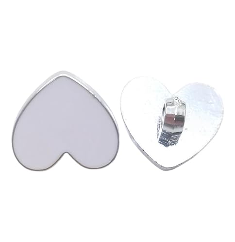 Kunststoffknöpfe in Herzform für Bekleidung (Farbe 4, 24L-15,0 mm) von Bihahyj