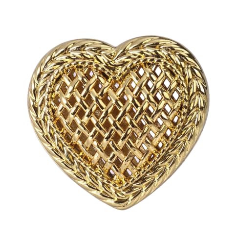Metallknöpfe in Herzform für Mäntel und Pullover (Farbe 1, 25 mm) von Bihahyj