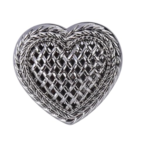 Metallknöpfe in Herzform für Mäntel und Pullover (Farbe 2, 20 mm) von Bihahyj