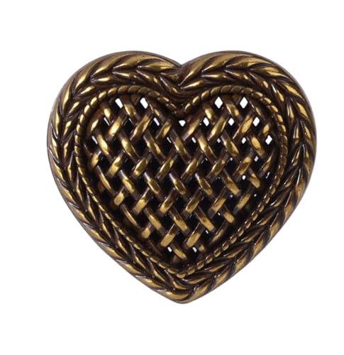 Metallknöpfe in Herzform für Mäntel und Pullover (Farbe 3, 25 mm) von Bihahyj