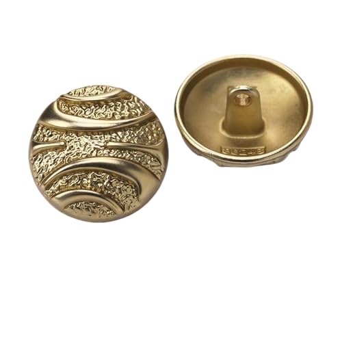 Metallknöpfe mit geriffeltem Design für Strickwaren und Oberbekleidung (Farbe 3, 36L-23,0 mm) von Bihahyj