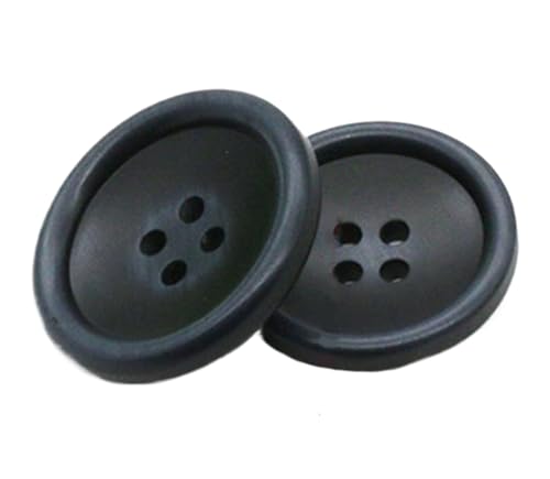 Runde Knöpfe aus Kunstharz mit vier Löchern für Mäntel und Anzüge, Schwarz, 28 mm, 10 Stück Runde Knöpfe aus Kunstharz mit vier Löchern für Mäntel und Anzüge, Schwarz, 28 mm, 10 Stück von Bihahyj