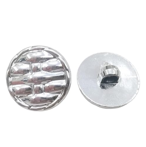 Runde Kunststoffknöpfe für Mäntel und Strickwaren (Silber, 34L-21,0 mm) von Bihahyj
