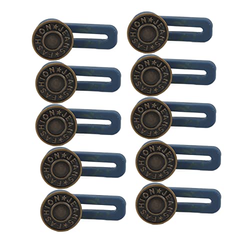 10 Stück Verstellbare Instant Button Flexible Metall Jean Button Pins für Hosen Kleidung Nähzubehör 10 Stück Verstellbare Instant Button Flexible Metall Jean Button Pins für Hosen Kleidung Nähzubehör von Biitfuu