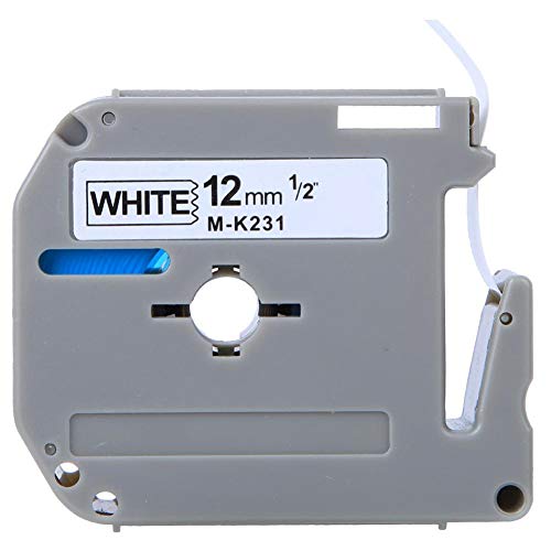 12 mm M-K23 Laminiertes Klebeband für Brother-Drucker PT-65 PT-70 PT-80 Passend für Farbetikettenband PET-Materialzubehör von Biitfuu