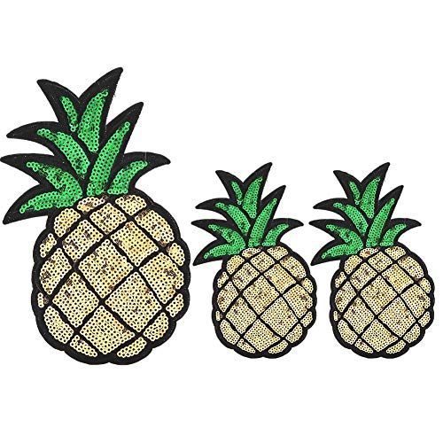 Aufnäher Ananas bestickte Pailletten patches Annähen Aufbügeln Patch Sticker Applikation Tasche Kleidung Applique Kleid Pflanze Hut Jeans Nähen DIY Dekoration 3 Stück Aufnäher Ananas bestickte Pailletten patches Annähen Aufbügeln Patch Sticker Applikation Tasche Kleidung Applique Kleid Pflanze Hut Jeans Nähen DIY Dekoration 3 Stück von Biitfuu