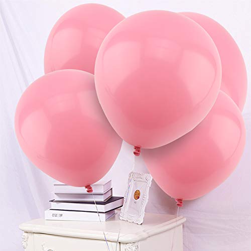 Biitfuu Bunte Runde Latexballons 100pcs für Hochzeits Geburtstagsfeier Dekoration, Ideal für Feierlichkeiten Material: Latex, Farbe: Pink, Grau, Lila, Grün, Farbenfroh (Rosenate) von Biitfuu