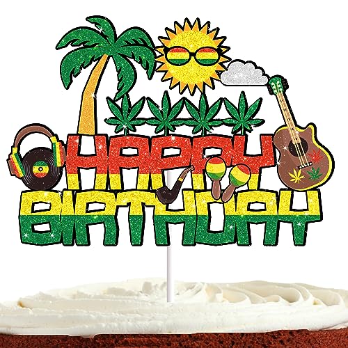 Weed Cake Topper für Erwachsene Geburtstag Have a Dope Leaves 420 Thema Party Supplies Glitter Peace Love Reggae Musik Hippie 70er 60er Jahre Kuchendekorationen Weed Cake Topper für Erwachsene Geburtstag Have a Dope Leaves 420 Thema Party Supplies Glitter Peace Love Reggae Musik Hippie 70er 60er Jahre Kuchendekorationen von Bijeoda