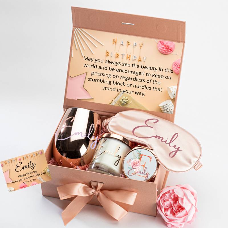 Personalisierte Geburtstagsgeschenk, Personalisierte Geschenkbox, Alles Gute Zum Geburtstag Geschenk, Geburtstagsgeschenk Für Sie, Kerze von BijouxLucy