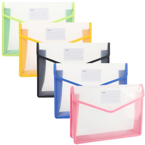 5 Stück Dokumententasche A5 Dokumentenmappe A5 Dokumententaschen Sammelmappen mit Druckknopf Kunststoff Umschlag Mappe Wasserdicht Sichttasche Dokumenten mit Karte für Schule Büro Dokument Reise 5 Stück Dokumententasche A5 Dokumentenmappe A5 Dokumententaschen Sammelmappen mit Druckknopf Kunststoff Umschlag Mappe Wasserdicht Sichttasche Dokumenten mit Karte für Schule Büro Dokument Reise von Bikasun