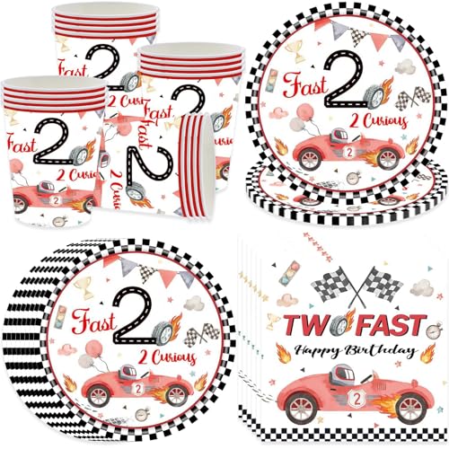 Bikasun Rennwagen Partygeschirr Set, 16 Gäste Rot Racing Car Geburtstag Party Dekorationen Geschirr, Kindergeburtstag Teller Becher Servietten Pappteller Party Deko, Rennsport-Themen für Jungen Bikasun Rennwagen Partygeschirr Set, 16 Gäste Rot Racing Car Geburtstag Party Dekorationen Geschirr, Kindergeburtstag Teller Becher Servietten Pappteller Party Deko, Rennsport-Themen für Jungen von Bikasun
