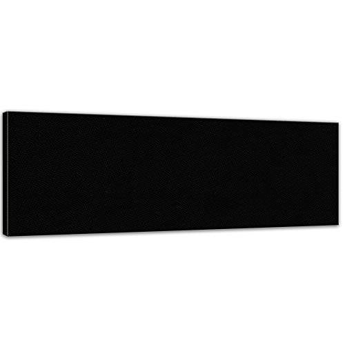 Leinwand in schwarz, bemalbare Premiumqualität, aufgespannt auf Galerie Keilrahmen - Echtholz - Panorama-Format - 150x50 cm - 330g/m² - fertig gerahmt, 7 Farben verfügbar von Bilderdepot24