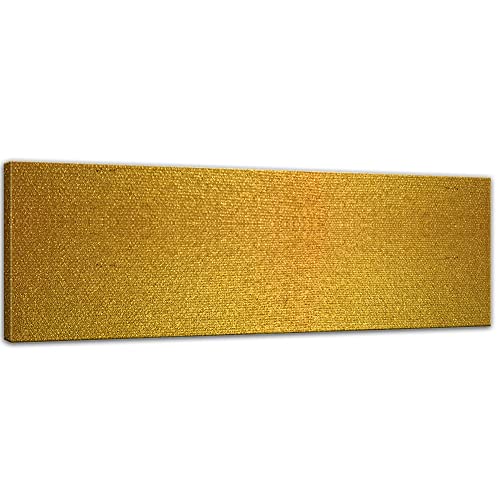 Leinwand in gold, bemalbare Premiumqualität, aufgespannt auf Galerie Keilrahmen - Echtholz - 40x120 cm - 460g/m² - fertig gerahmt, 6 Farben verfügbar von Bilderdepot24