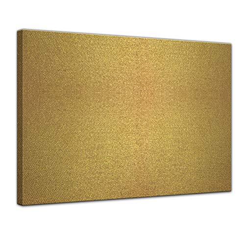 Leinwand in gold, bemalbare Premiumqualität, aufgespannt auf Galerie Keilrahmen - Echtholz - Digital-Format - 100x80 cm - 310g/m² - fertig gerahmt, 7 Farben verfügbar von Bilderdepot24