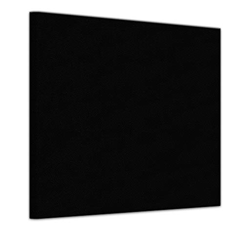 Leinwand in schwarz, bemalbare Premiumqualität, aufgespannt auf Galerie Keilrahmen - Echtholz - 100x100 cm - 330g/m² - fertig gerahmt, 6 Farben verfügbar von Bilderdepot24