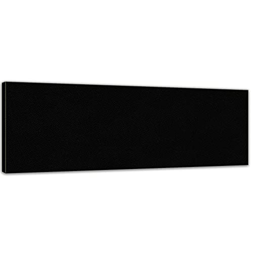 Leinwand in schwarz, bemalbare Premiumqualität, aufgespannt auf Galerie Keilrahmen - Echtholz - 20x60 cm - 330g/m² - fertig gerahmt, 6 Farben verfügbar von Bilderdepot24