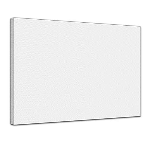 Leinwand in weiß, bemalbare Premiumqualität, aufgespannt auf Galerie Keilrahmen - Echtholz - 20x100 cm - 360g/m² - fertig gerahmt, 6 Farben verfügbar von Bilderdepot24