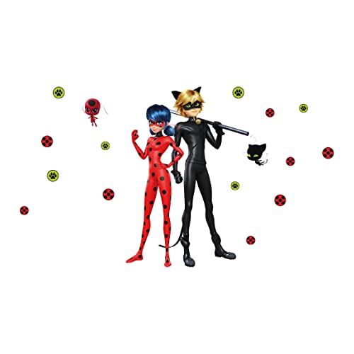 Bilderwelten Wandtattoo Kinderzimmer Miraculous Ladybug und Cat Noir sind bereit - Wandsticker Wanddeko Wandaufkleber Kinder 120cm x 90cm von Bilderwelten